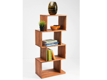 AUTHENTICO ZICK ZACK 120 - Open wooden bookcase by KARE Design - view 2